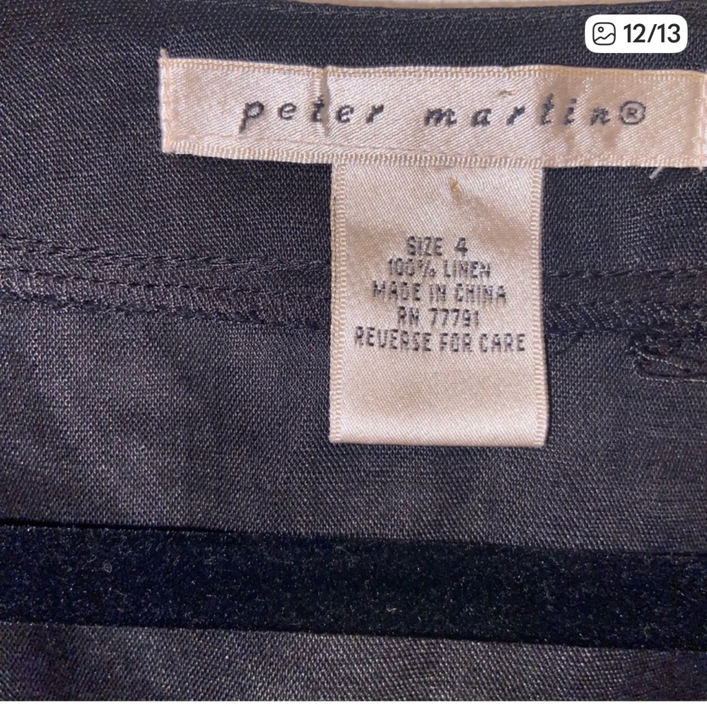 Vintage Peter Martin Bolero Jacket Womens Size 4 Linen Floral Embroidered New - Picture 7 of 7